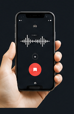 スマホで録音する様子