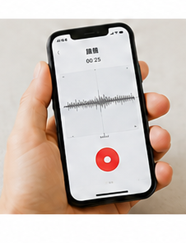 音をアップロードする画面